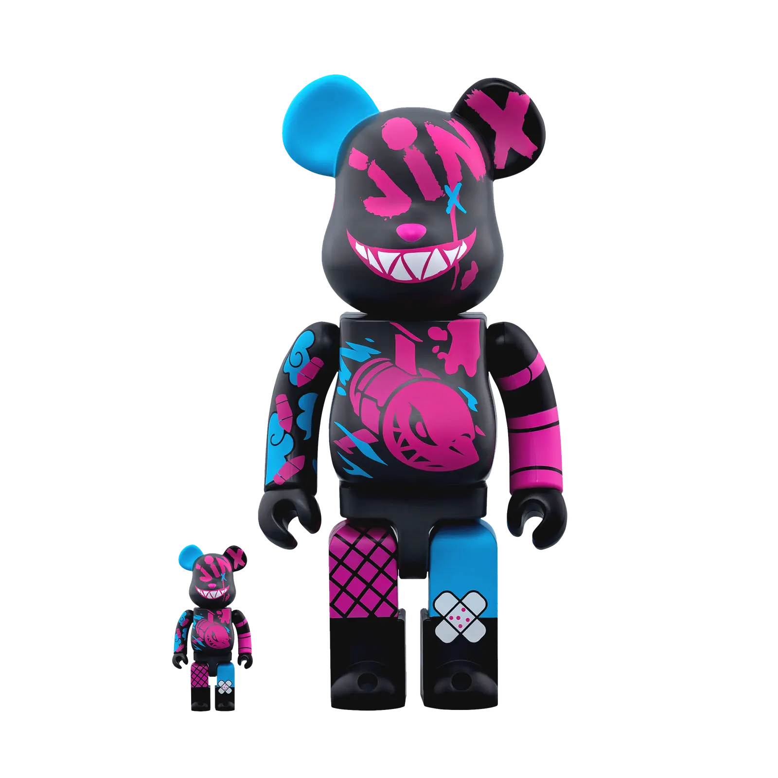 BE@RBRICK Jinx 100% & 400% — Medicom Toy, figure