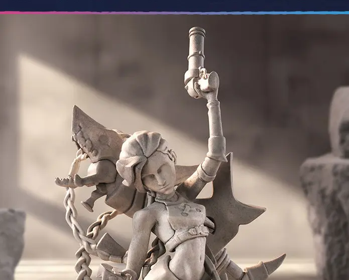 Jinx (Stone Statue) — LoL Arcane Series (Pop Mart)