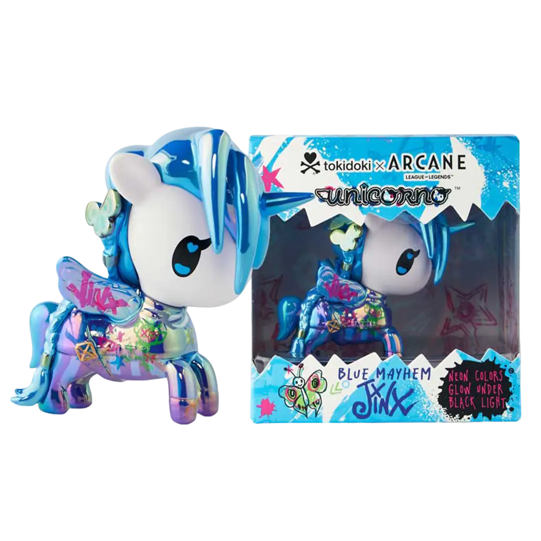 tokidoki x Arcane Unicorno Special Edition Blue Mayhem Jinx — figure